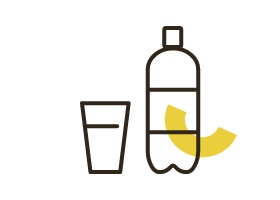 お茶、水等の飲料無料イメージ
